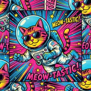 The Astronaut — Bold Pop Art Pet Portrait